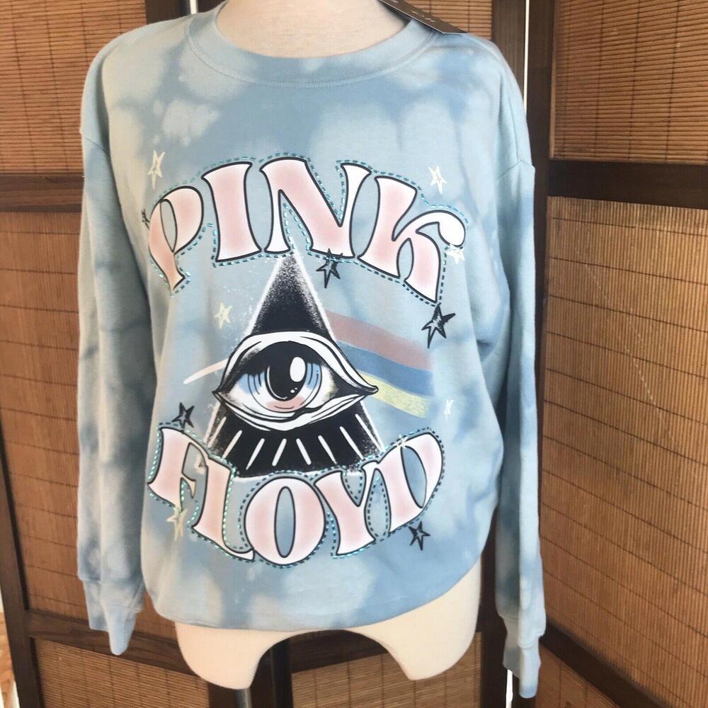 Perryscope Pink Floyd Tie Dye Pullover Sweatshirt Size M New With Tags